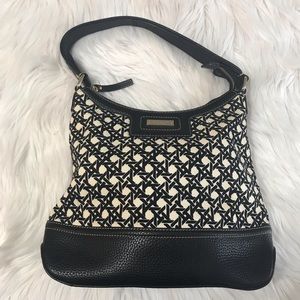 Kate Spade Black White Hobo Purse